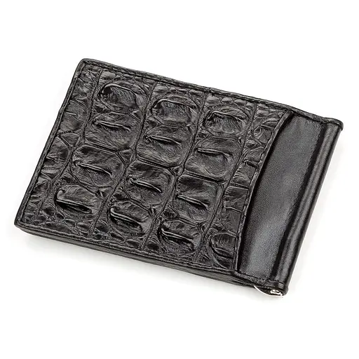 Зажим из натуральной кожи крокодила Crocodile Leather 12х 8.5 см acs0032266 - фото 2