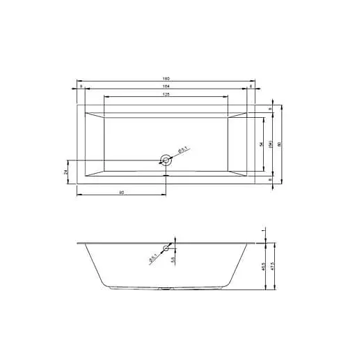 Ванна акрилова Rho Lugo 180x80 BT0200500000000 Білий - фото 2