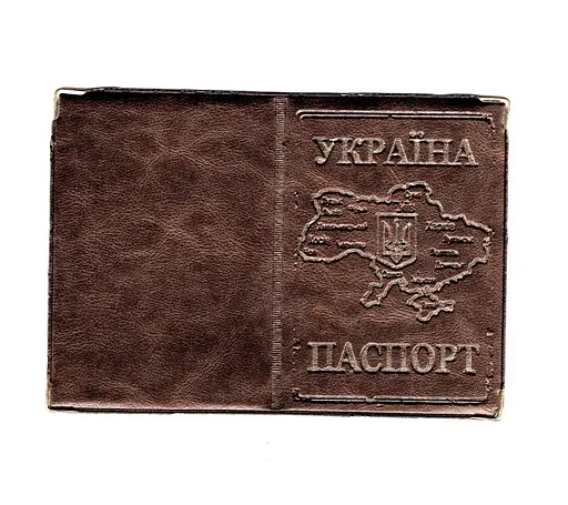 Обложка кожзам на паспорт Карта 52838, тиснение золотом Бронзовый - фото 1