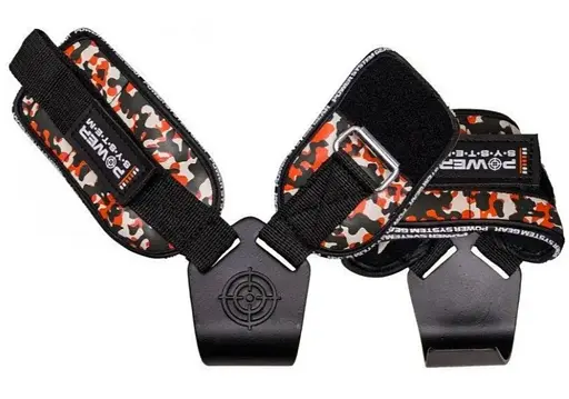 Крюки для тяги на запястье Power System PS-3370 Hooks Camo Black/Red XL (PS_3370_Black/Red XL) - фото 2