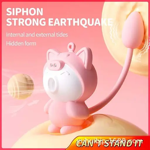 Двойной вакуумный вибратор Otouch Cici Kitty с 20 режимами вибрации для женщин стимуляция клитора и точки G розовый - фото 5