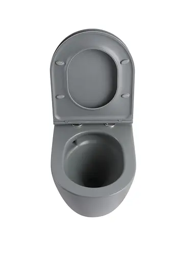 Унитаз подвесной Mixxus Premium Ellipse-0308-T3 gray 490x360x360 мм система смыва Tornado 3.0 MP6654, Графит - фото 4