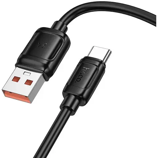 Кабель Hoco X115 Surpass 100W fast charging data cable Type-C Чорний - фото 1
