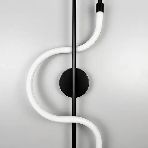 Чорне бра із акриловим розсіювачем 65 см Арт. W 030/600 BK Line F - фото 5