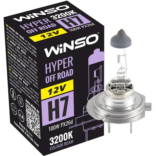 Автолампа галогенна Winso Hyper Off Road 12V H7 100W PX26d (712710)