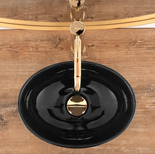 Умивальник Rea Sofia mini накладний black REA-U8013, Чорний - фото 3