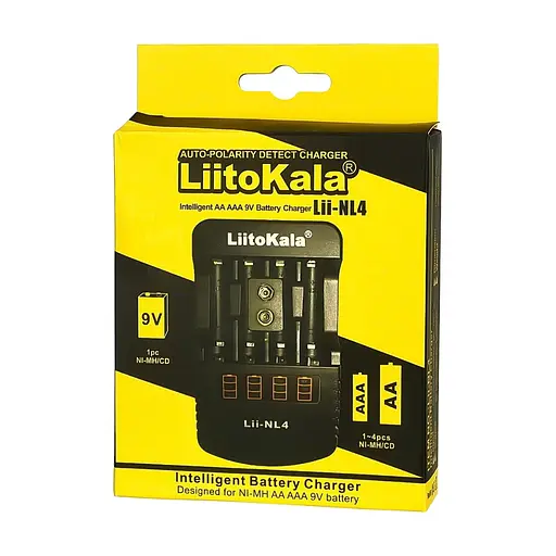 Універсальний зарядний пристрій LiitoKala Lii-NL4 для акумуляторів АА/ААА/C (Крона) та інших, 5 слотів - фото 5