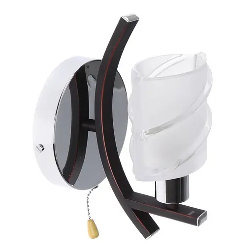 Бра Brille BR-591W/1 настінне накладне з вимикачем класичне E14 CH+W