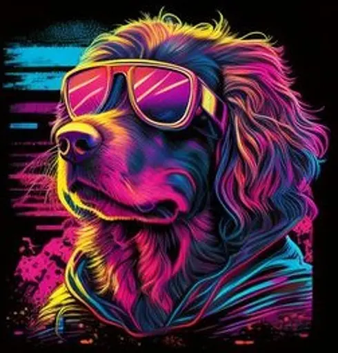 Набор для рисования по номерам Strateg Кокер-спаниель на черном фоне 40х40 см (AV4040-12) - фото 1