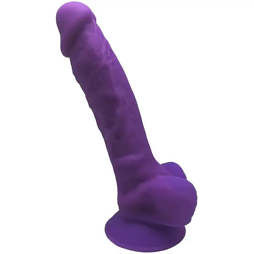 Фалоімітатор Silexd Premium Silicone Dildo Model 1 Size 7 18.8 см фіолетовий