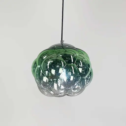 Подвес с фактурным стеклянным плафоном в зеленом цвете | Line F | Арт. 0619/1 Green - фото 6