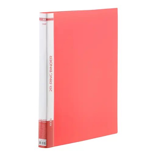 Папка пластиковая А4 с 2-мя кольцами 25мм, BM.3161-99 JOBMAX (4823078953094) Красный - фото 1