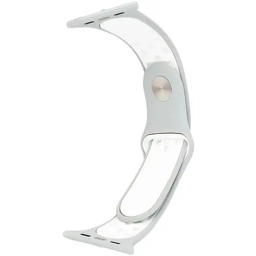 Ремінець Apple Watch Nike Sport 42/44/45/46/49 мм Сірий/Білий S - фото 1
