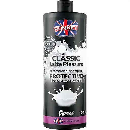 Шампунь для всіх типів волосся Ronney Professional Classic Latte Pleasure Protective 1 л - фото 1