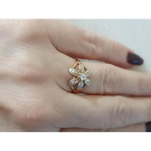 Золоте кільце Гаразд з діамантами. 302713 16,5 - фото 2