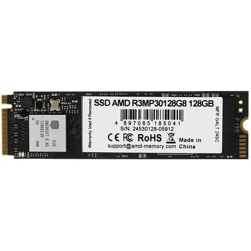 Твердотільний накопичувач SSD 128Gb AMD R3 PCI-E 3.0 x4 M.2 2280 3D TLC 1800/1250 МБ/с (R3MP30128G8) - фото 1