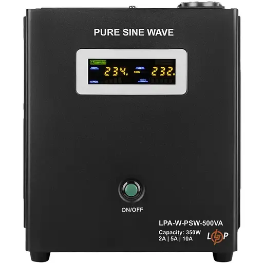 ДБЖ з правильною синусоїдою LogicPower 12V LPA-W-PSW-500VA 350 Вт 2A/5A/10A - фото 1