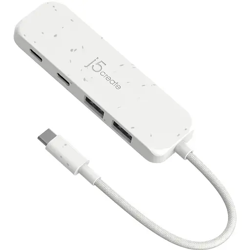 USB-хаб j5create JCH342EW-N USB-C на 2 USB-A/2 USB-C, белый (JCH342EW-N) - фото 2