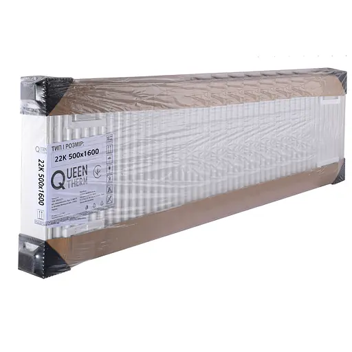 Радіатор сталевий панельний Queen Therm 22 бок 500x1600, Білий - фото 3