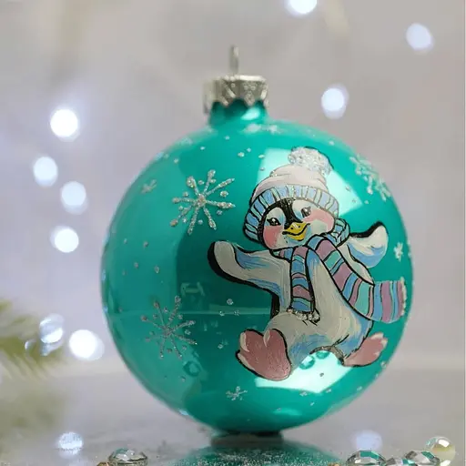 Елочное украшение Санта Шоп Мистер Пингвин стекло (4820001112344) - фото 2