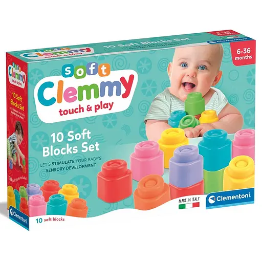 Игрушка-конструктор развивающая Clementoni Soft Clemmy Soft Blocks 10 деталей (17988)