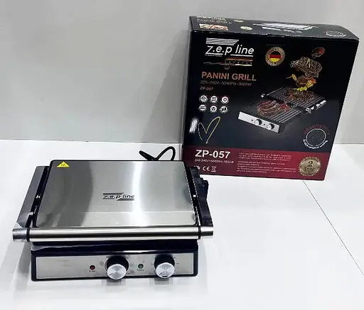 Прижимной контактный электрический гриль Zepline ZP-057 двухсторонний 3500 Вт - фото 4