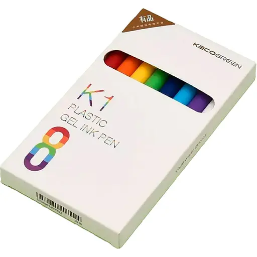 Набор черных ручек Xiaomi KacoGreen K1 Gel Ink Pen 0.5мм 8 шт. Black [81684]