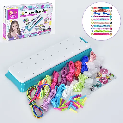 Набір для творчості, нитки, верстат для плетіння, наліпки