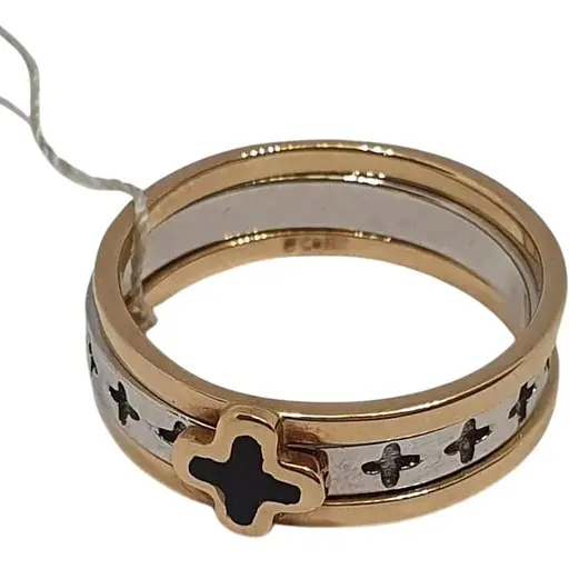 Золотое кольцо Империя золота трансформер 3в1 с эмалью. КБ815И 17