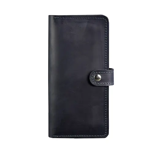 Кожаный портмоне 7.0 синий Crazy Horse - фото 7