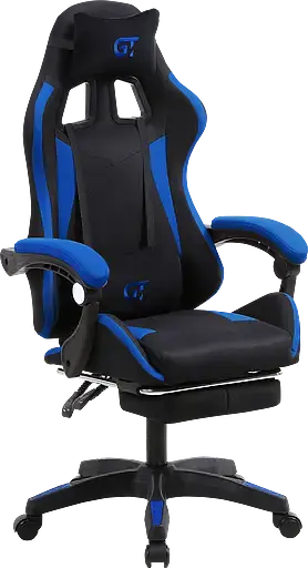 Геймерское кресло GT Racer черное с синим (X-2324 Fabric Black/Blue) - фото 3