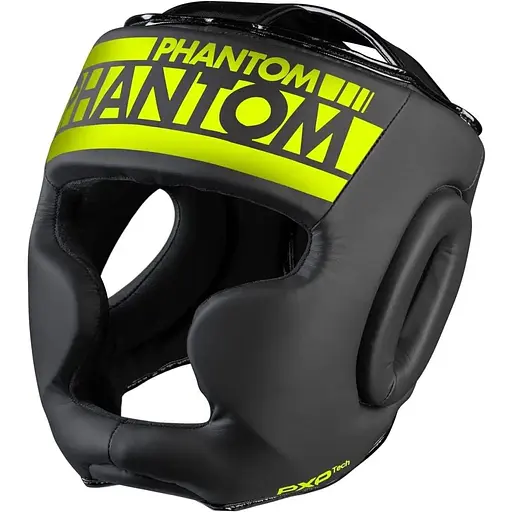 Боксерский шлем Phantom Athletic Apex Face Saver Black/Neon Yellow