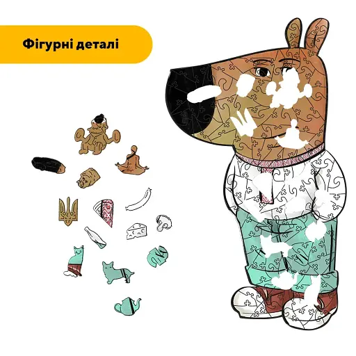 Деревянный фигурный пазл Чиловой Парень, А4, Картонная коробка 100 элементов - фото 3
