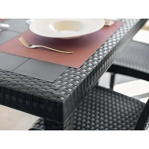 Стол для сада пластиковый Bica Houston графит. - фото 9