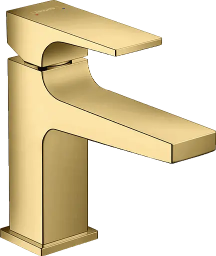 Смеситель для умывальника Hansgrohe Metropol 100 с донным клапаном push-open Polished Gold Optic 32500990 Золотой - фото 1