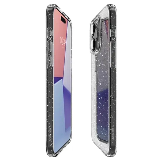 Прозорий чохол з блискітками Spigen Liquid Crystal Glitter для Iphone 15 Pro (6.1") Crystal Quartz ACS06701 - фото 4