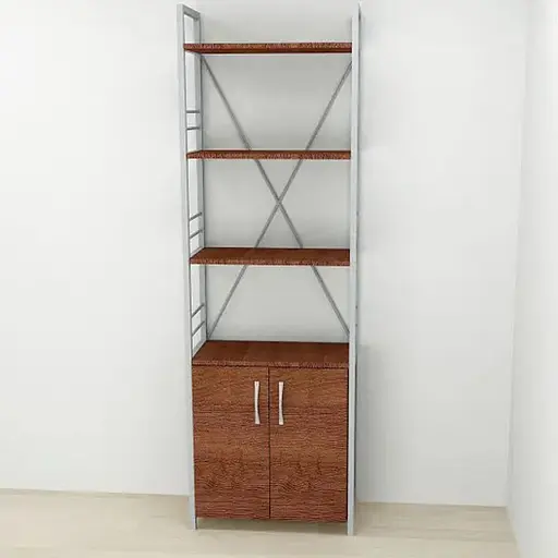 Этажерка 4/60 Ferrum-decor Серии Конект с тумбой 179x60x28 Серый ДСП Венге (FRD-105539)