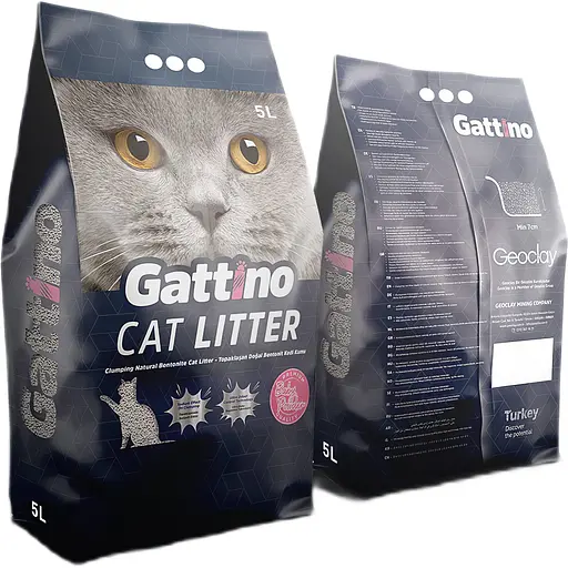 Уцінка. Наповнювач для котячих туалетів Gattino бентонітовий з ароматом дитячої присипки 5 л  