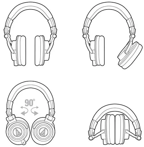 Навушники Audio-Technica ATH-M50X Black (AT-0124) - фото 7