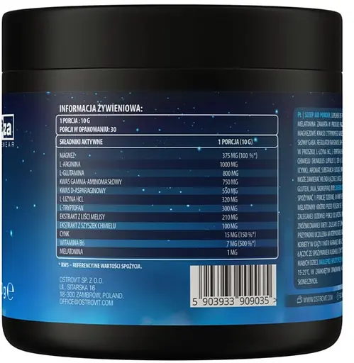Мелатонин OstroVit Keeza Sleep Aid 300 г черная смородина - фото 2