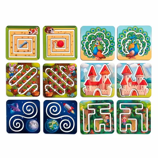 Дерев'яні «Міжпівкульні Дошки лабіринти» Ubumblebees (ПСД233) PSD233 - фото 1