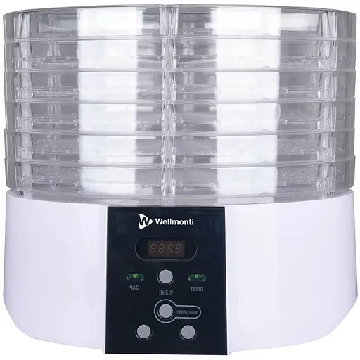 Сушарка для овочів і фруктів Wellmonti WM-1010 520 Вт/6 лотків 23 л 32 см