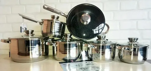 Набір каструль із кришками та сковорідкою Bohmann BH 71241-12, 12 предметів - фото 2