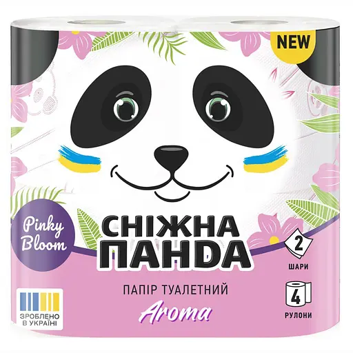 Двошаровий туалетний папір Сніжна Панда Арома, 4 рулони