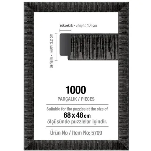 Рамка для пазлів Art Puzzle 1000 ел. 29 мм чорна (5709) - фото 1