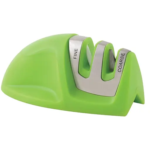 Точилка для ножів з керамічними ножами та лезами з карбіду 9.5х5 см, Kitchen Master Зелений 86423 - фото 1