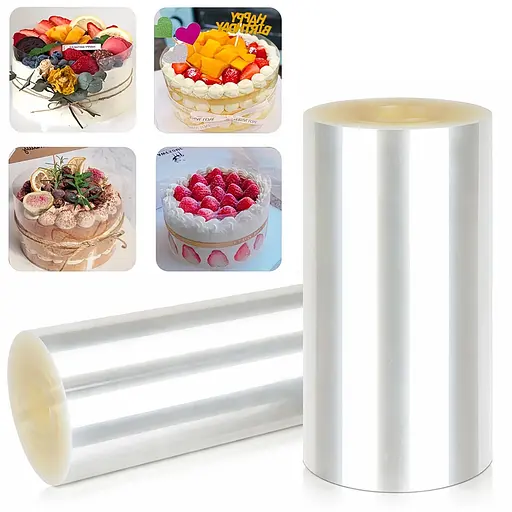 Ацетатная кондитерская бордюрная лента прозрачная (плёнка), 100 мкм, высота 15 cм, 1 кг Прозрачный 88272 - фото 5