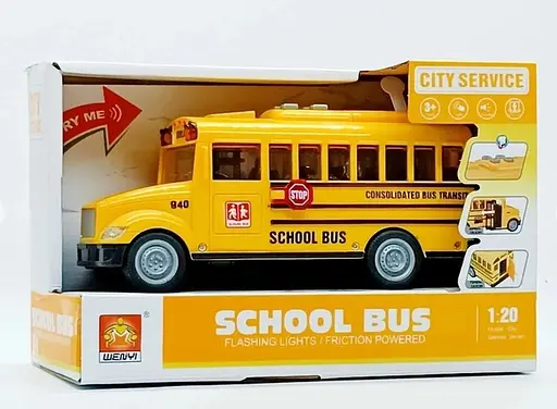 Школьный автобус WY940A, масштаб 1:20, звук, свет, вкоробке (6974060115797) - фото 1