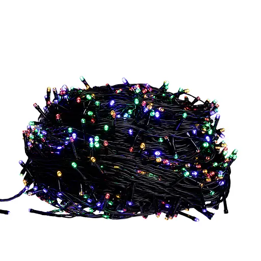 Новорічна гірлянда Різдвяна фея GarlandoPro 100 м 1000 LED чорний дріт Мультиколор CF1000L100MBML