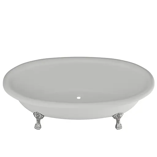 Ванна окремостояча глянцева Amdcon Olmpa 180x90 біла з литого каменю срібні ніжки OLMPA_180_nzhk-s_HL Білий - фото 7